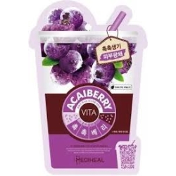 MEDIHEAL - Vita Acaiberry Mask maska energetyzująco- tonizująca z jagodami acai, 20ml